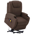 Black Faux Leather Electric Power Lift Massage Chair with 6-Point Vibration Massage X697052