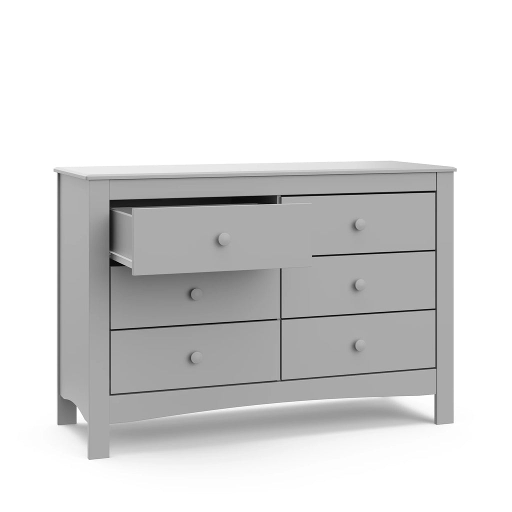 White 6 Drawer Double Dresser W53661
