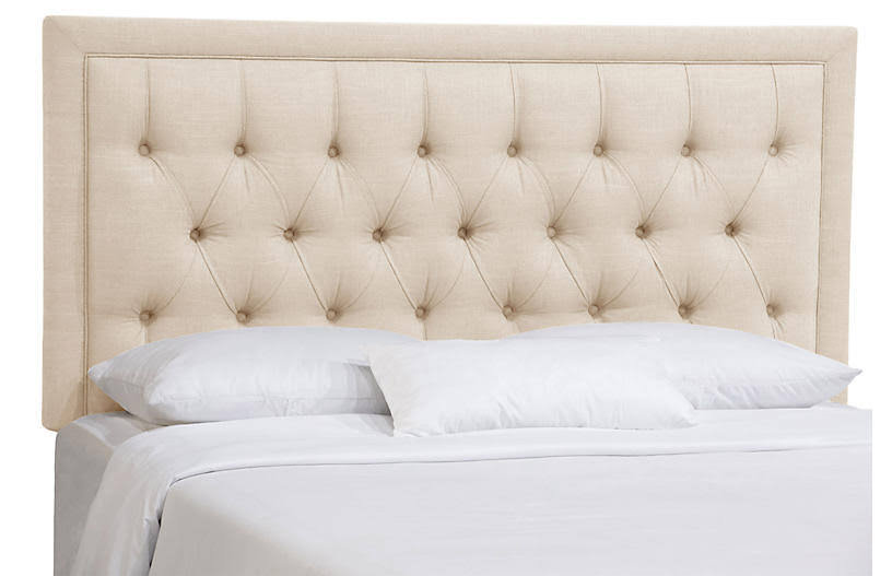 Blue Tufted Queen Headboard U701