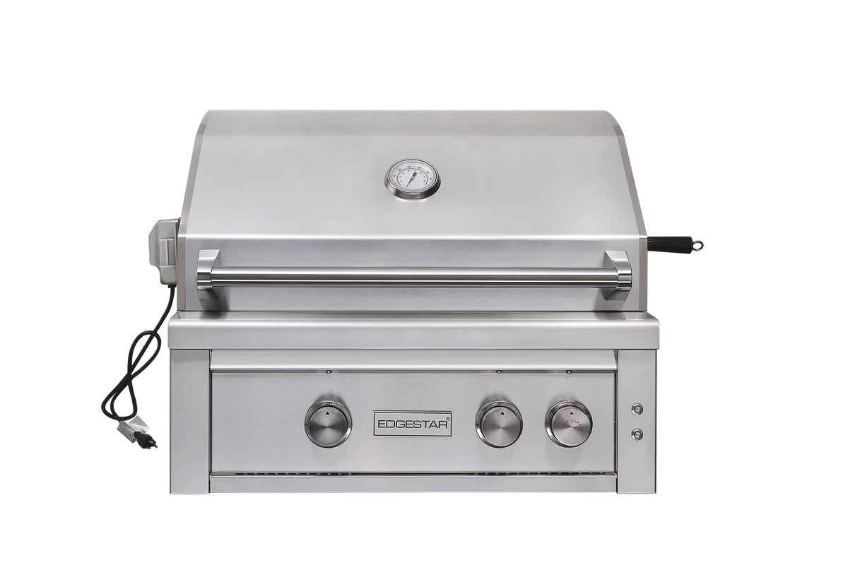 60000 BTU 30" Wide Natural Gas Built-In Grill Stainless Steel I318