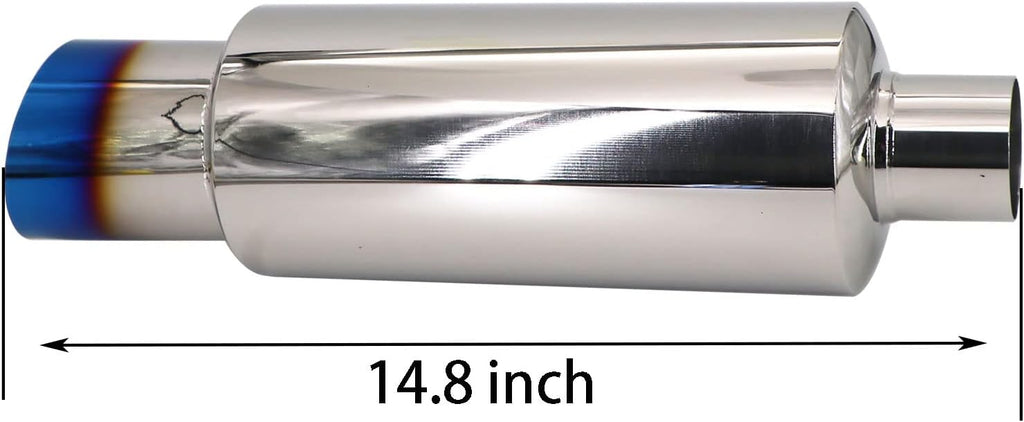 Blue Burnt Stainless Steel Exhaust Tip 18.5" Length Pack of 2 G754