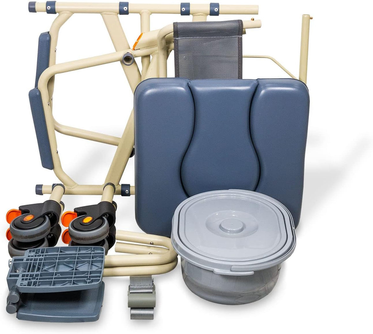 Lightweight Aluminum Folding Rolling Shower Chair with Wheels U701