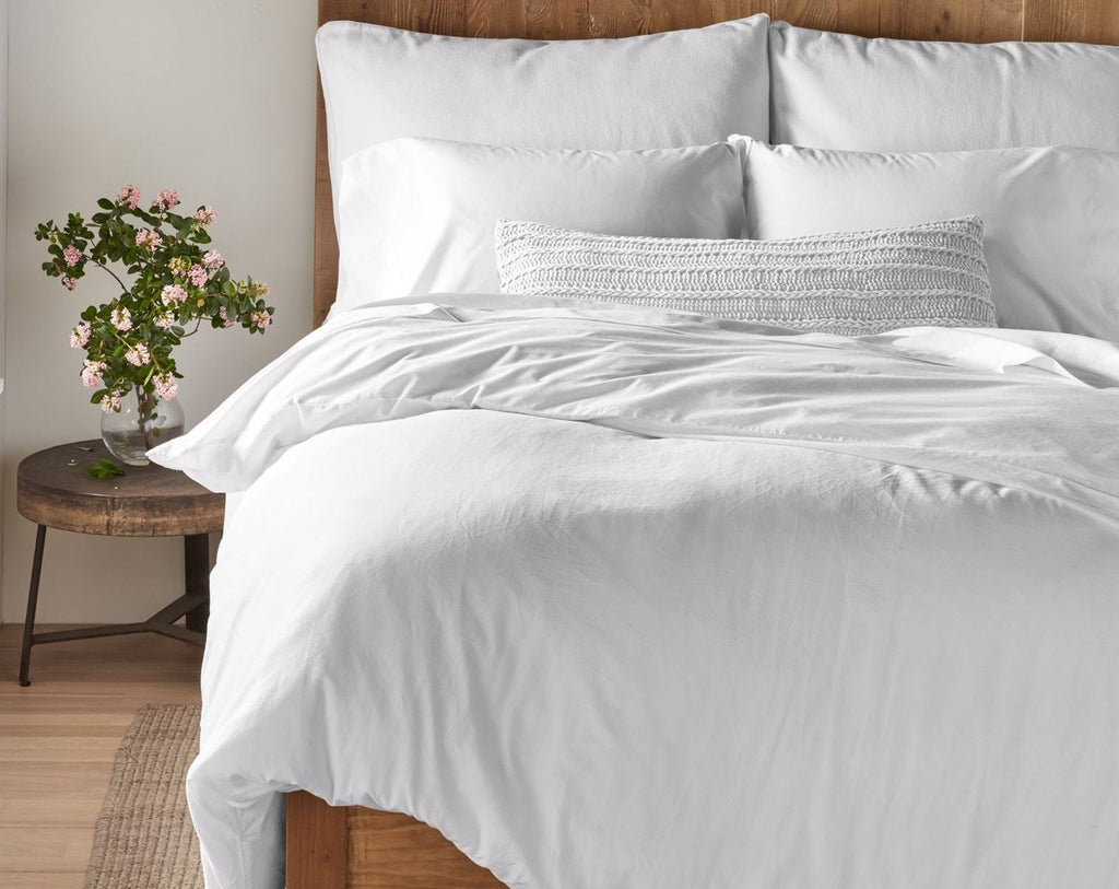 Moonlight Blue Organic Sateen Fitted Sheet L7011