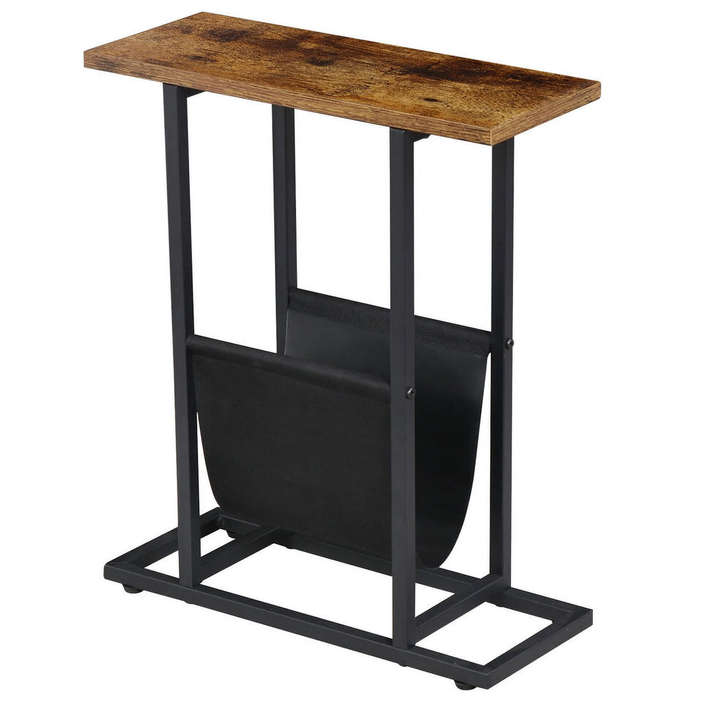 Narrow End Table with Side Pocket J3896