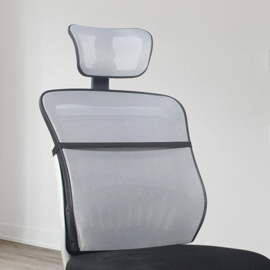 Office Chair Mesh Back Support with Headrest J190