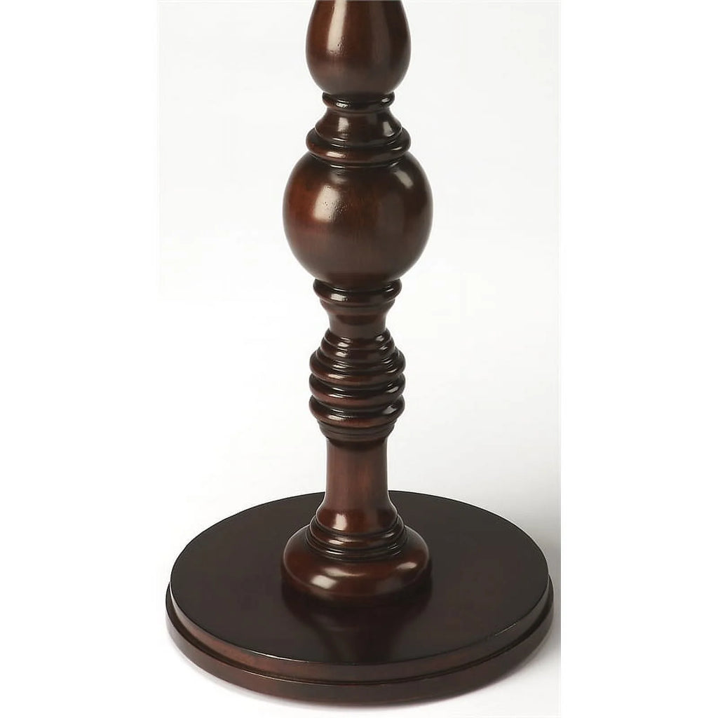 Wood Pedestal Table Cherry Brown Finish A88423