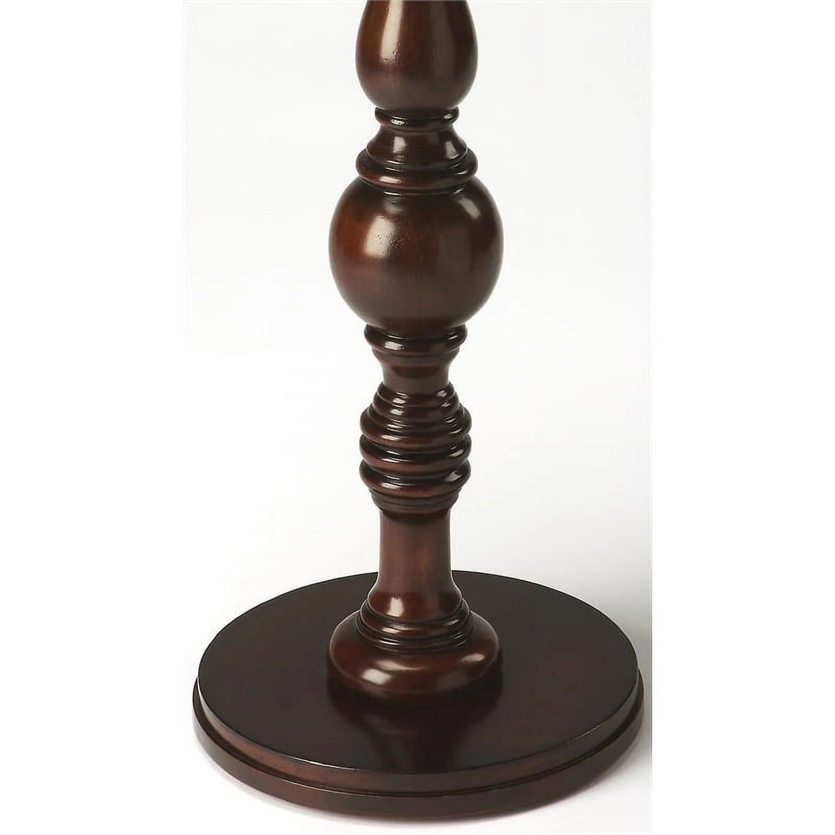 Wood Pedestal Table Cherry Brown Finish A88423
