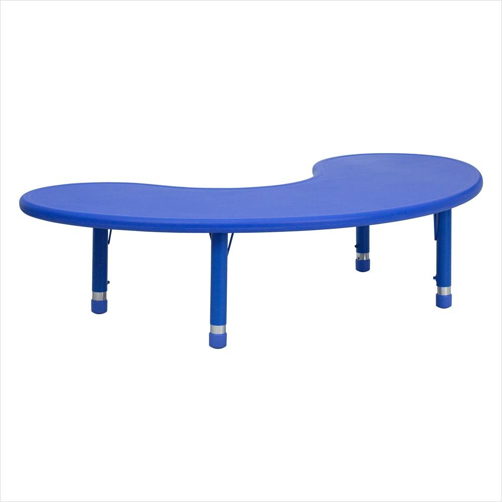 Blue Plastic Height Adjustable Activity Table N36909
