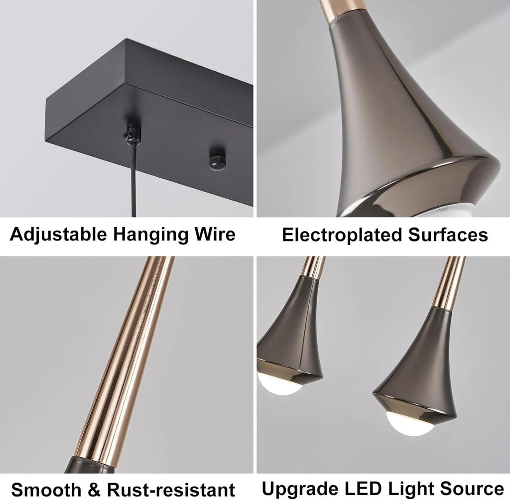 Black & Gold 45W LED Pendant Light C799