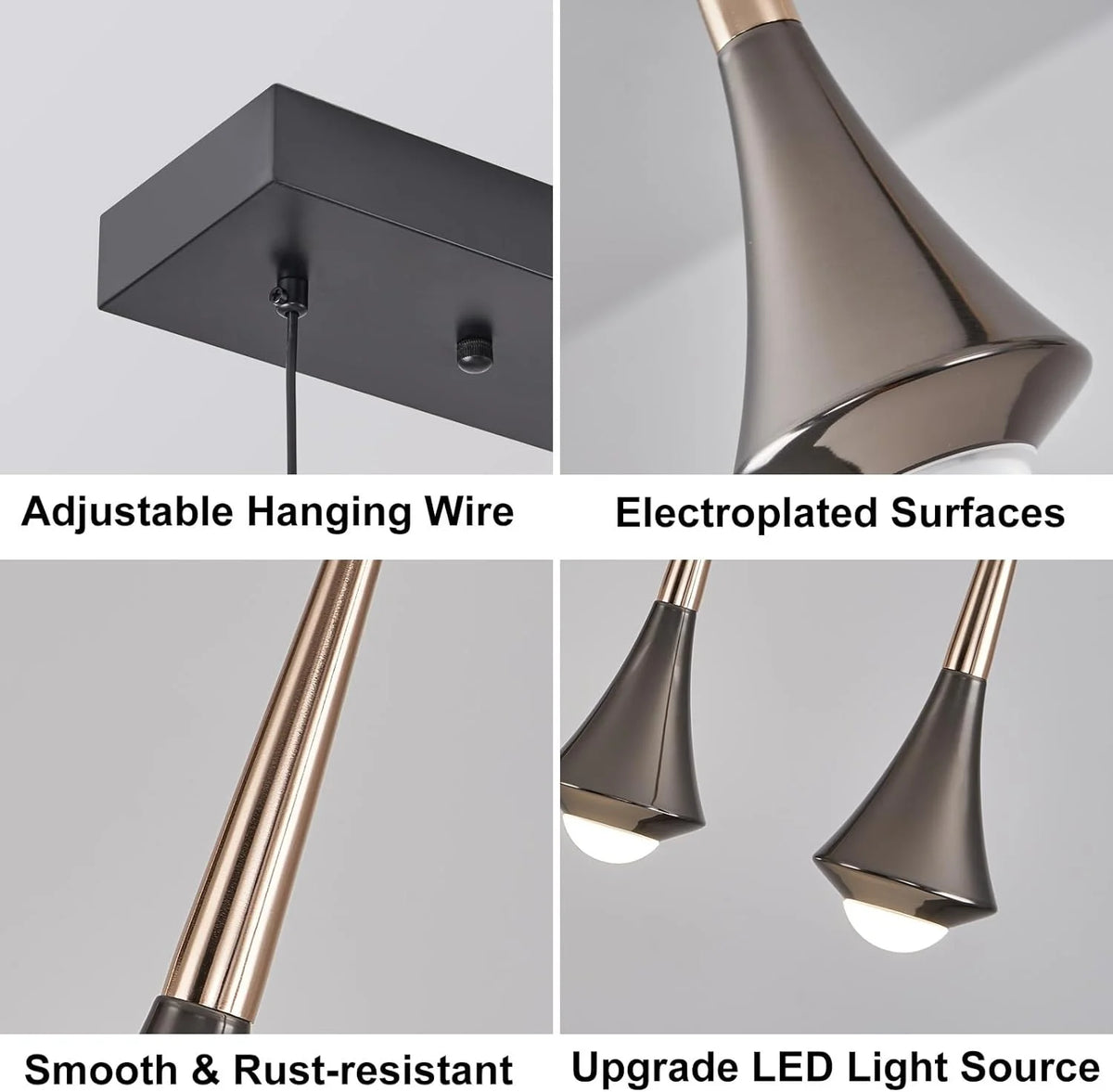 Black & Gold 45W LED Pendant Light C799
