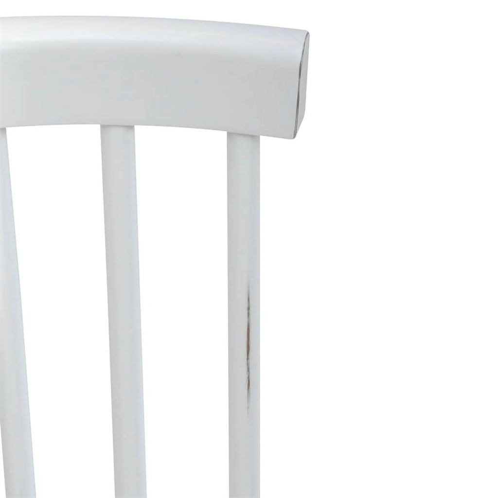 White Spindle Back Side Chair H125