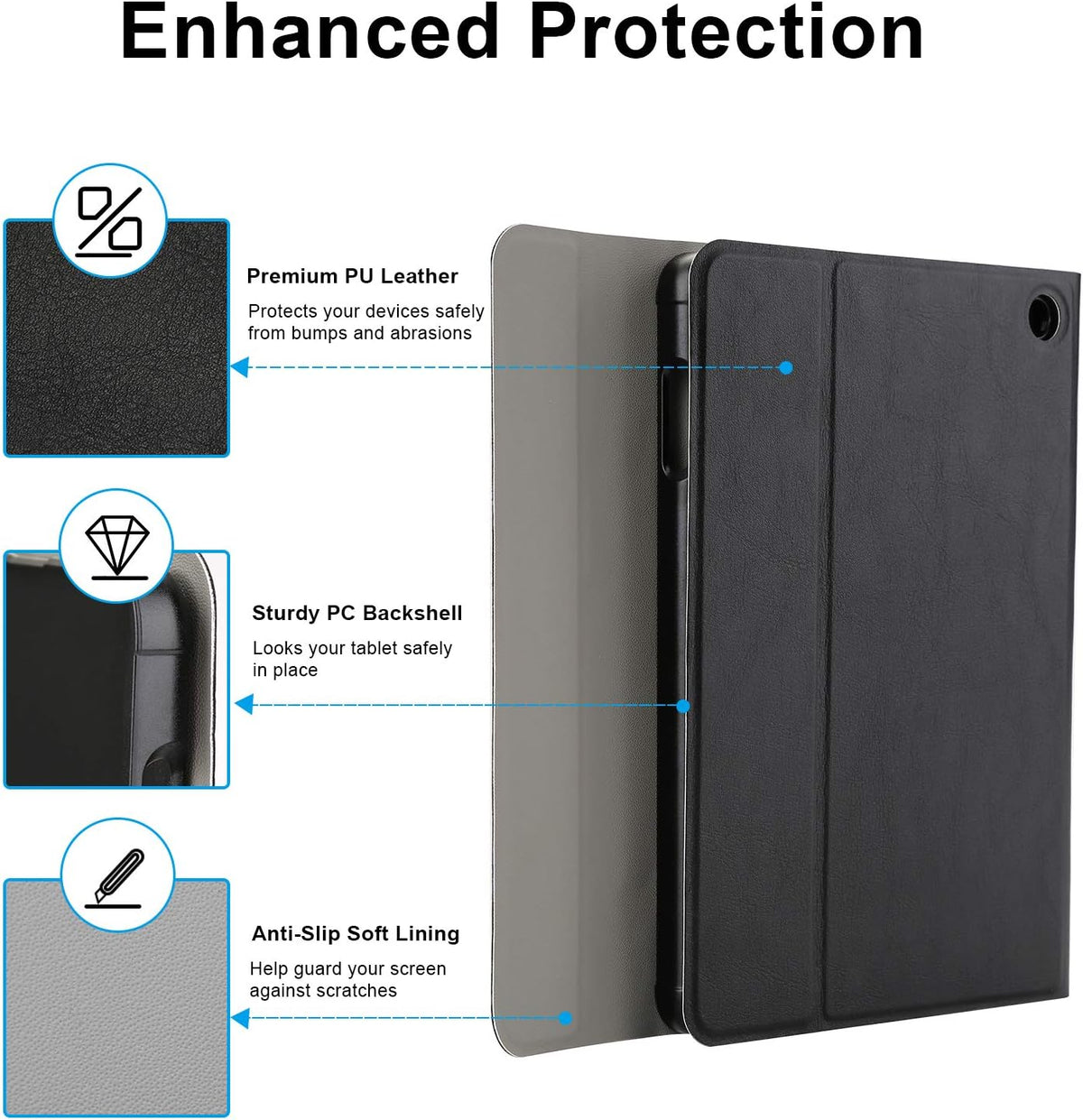 Detachable Wireless Bluetooth Keyboard Case for Fire HD 8 B6987