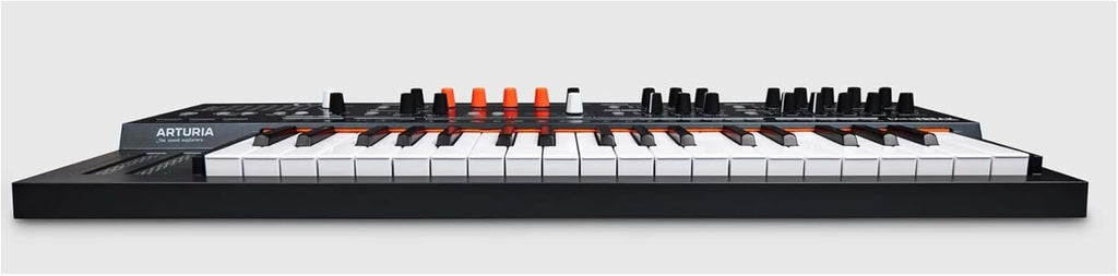 37-Key Hybrid Synthesizer Bundle with Headphones, Sustain Pedal, MIDI and 1/4" TRS Cables (7 Items) X273