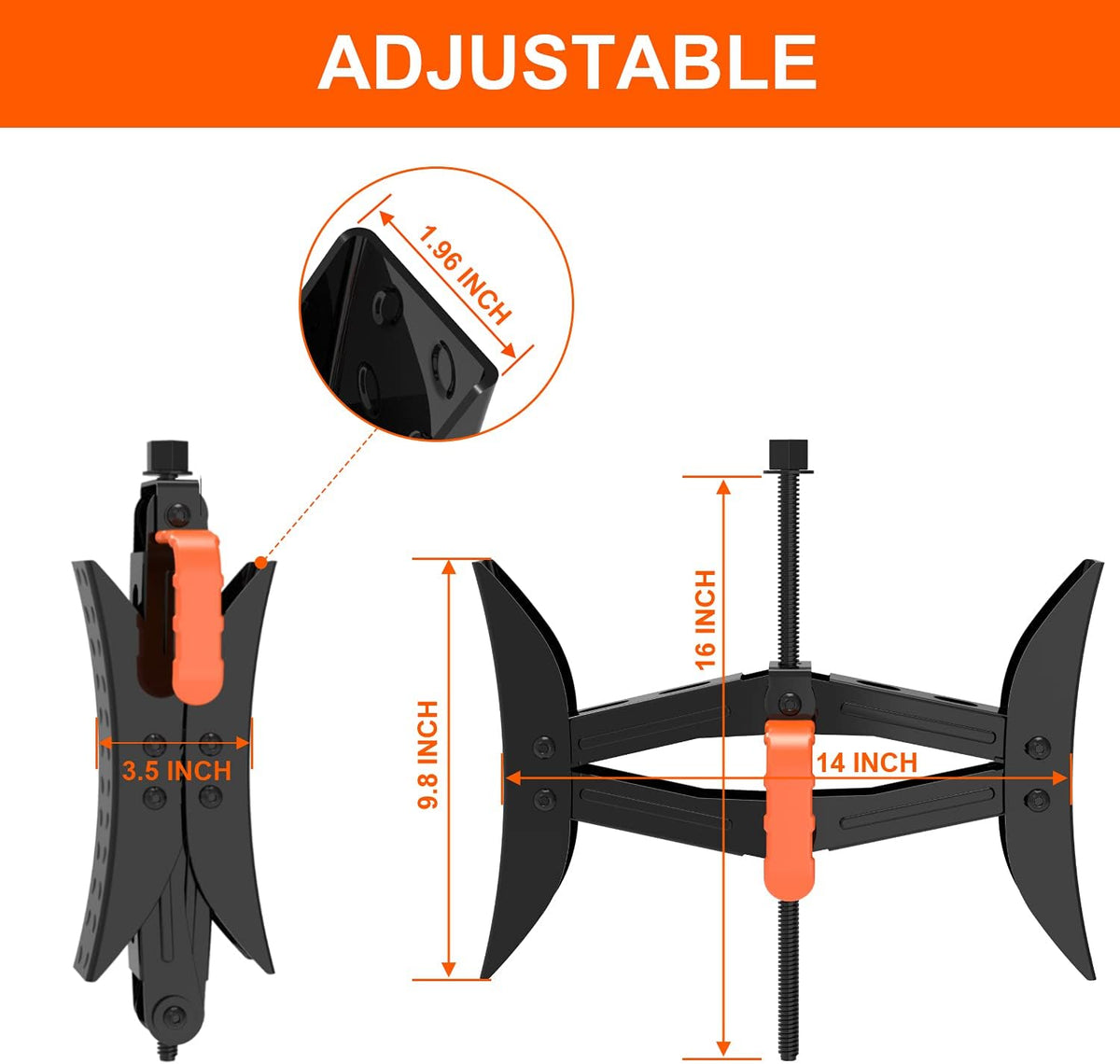 X Shaped Wheel Chock Stabilizers 2 Sets with Accessories I2962