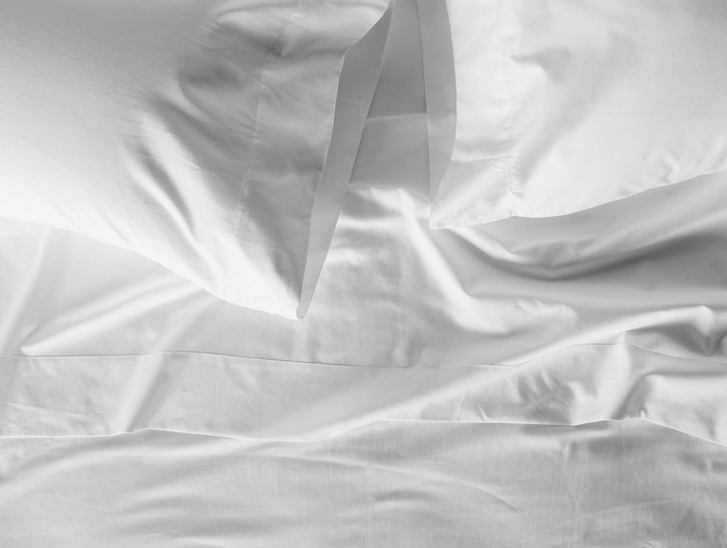 Moonlight Blue Organic Sateen Fitted Sheet L7011