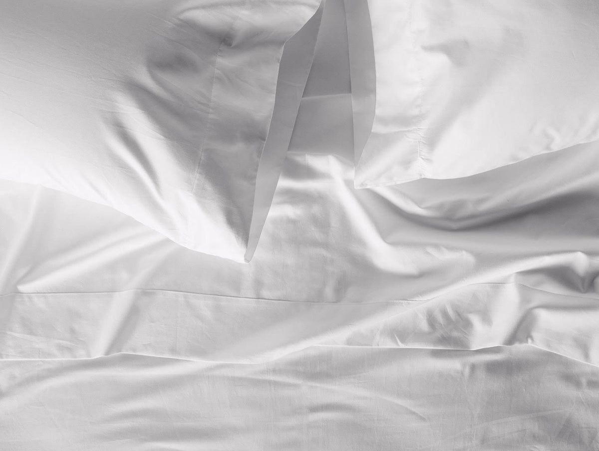 Moonlight Blue Organic Sateen Fitted Sheet L7011