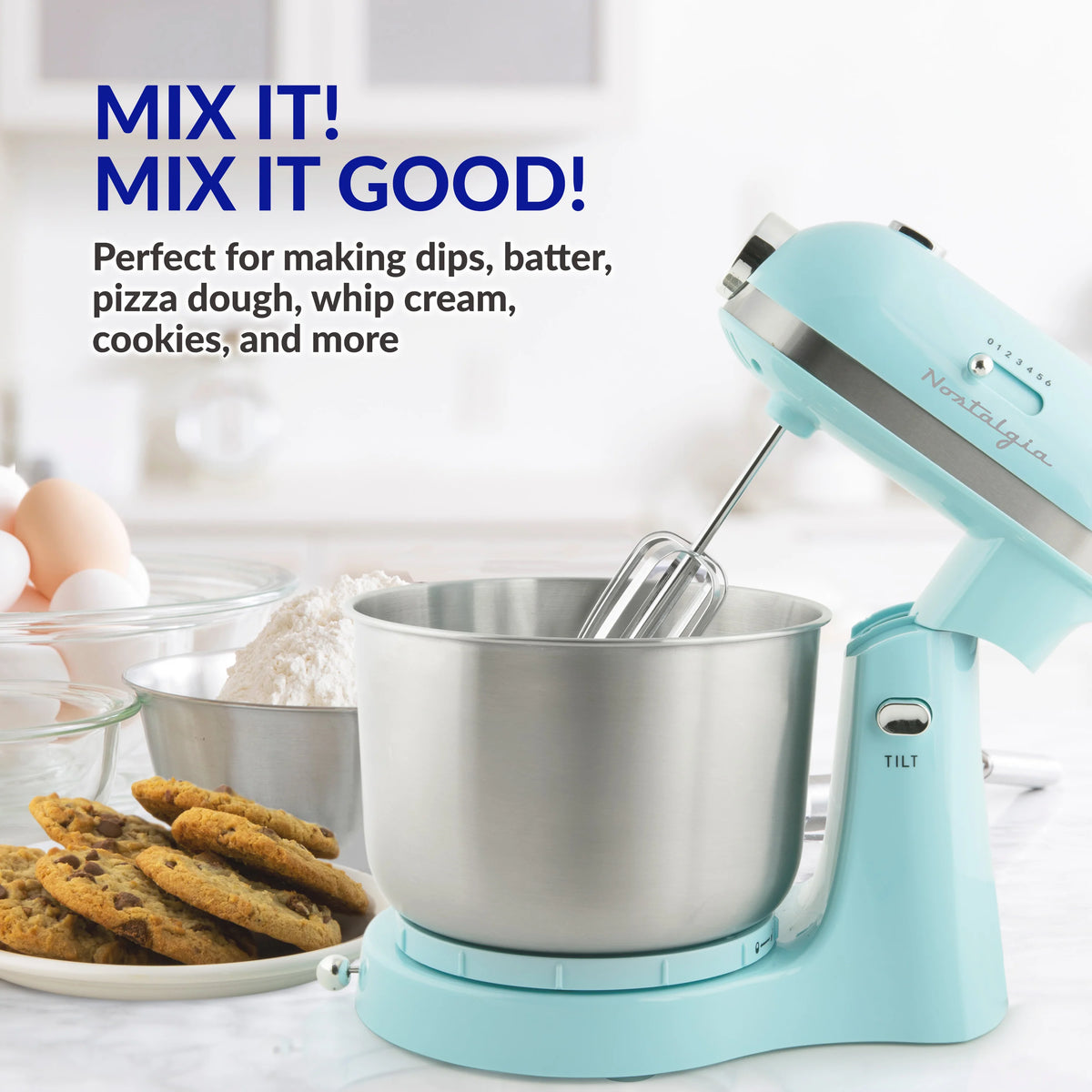 Aqua 3.5 Qt Retro Stand Mixer C694