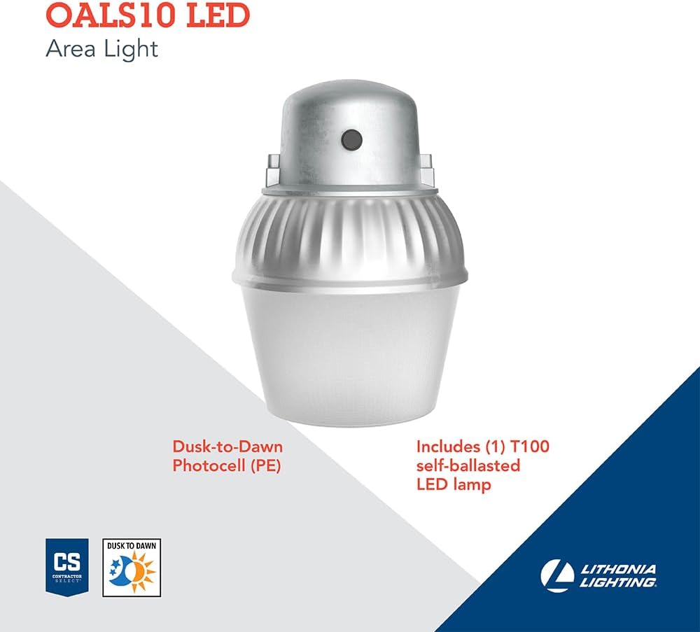 Gray Outdoor LED Area Light with Photocell G85928