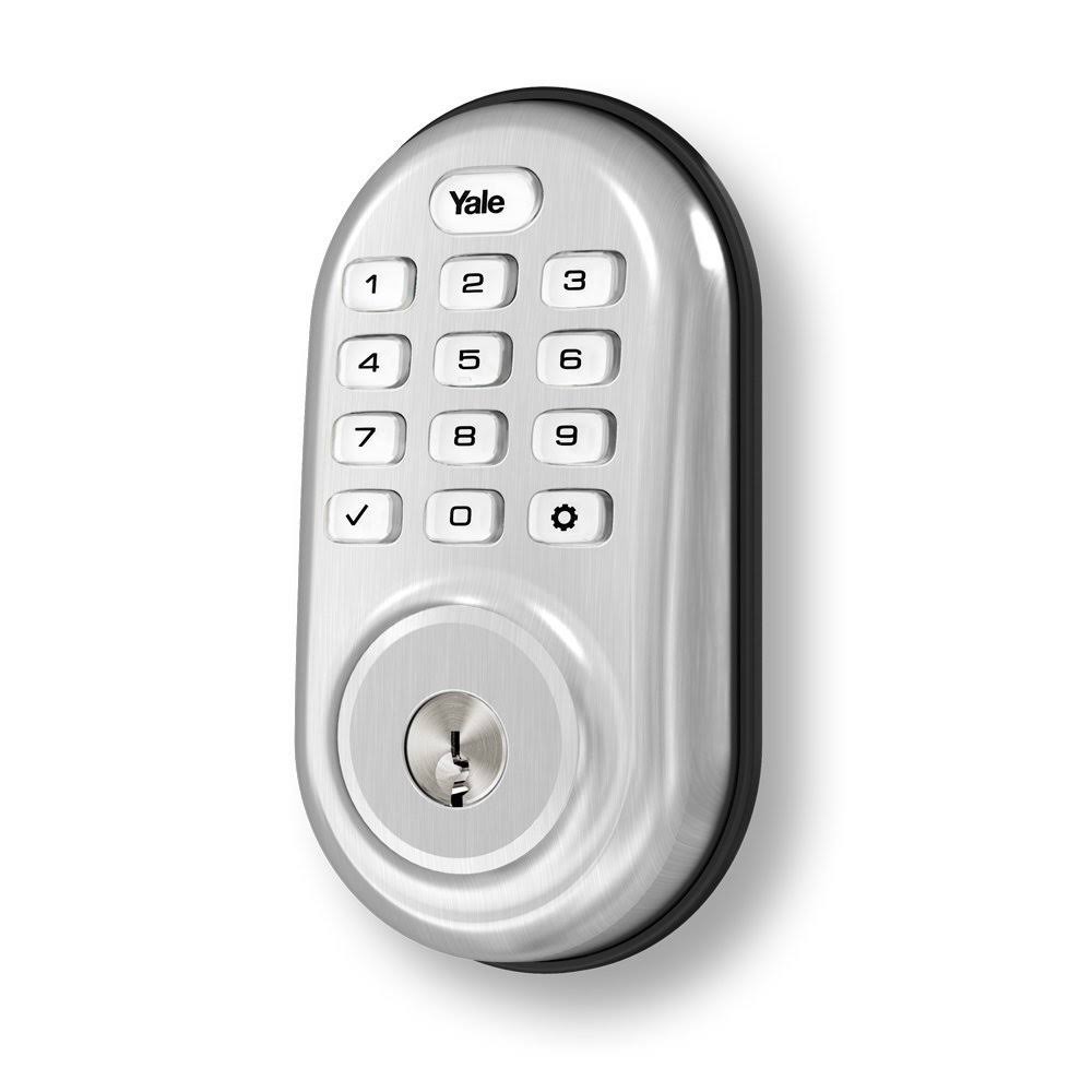 Satin Nickel Finish Push Button Deadbolt with Bluetooth Q893