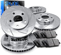 Slotted Brake Rotors Kit & Semi-Met Brake Pads C974037