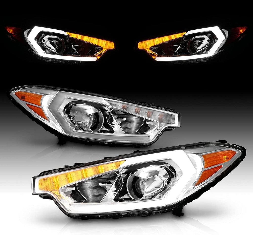Black Replacement Headlights Assembly Pair M3531