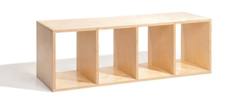Walnut Cube Unit Bookcase R567623