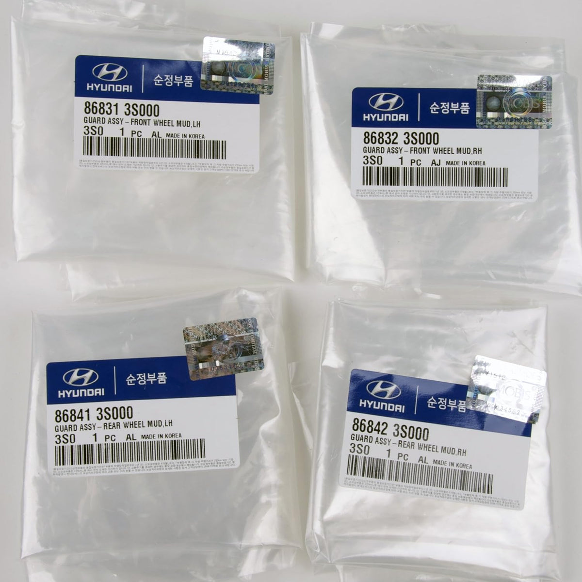 Mud Guard Flap Splash 4-pc Set Z70057