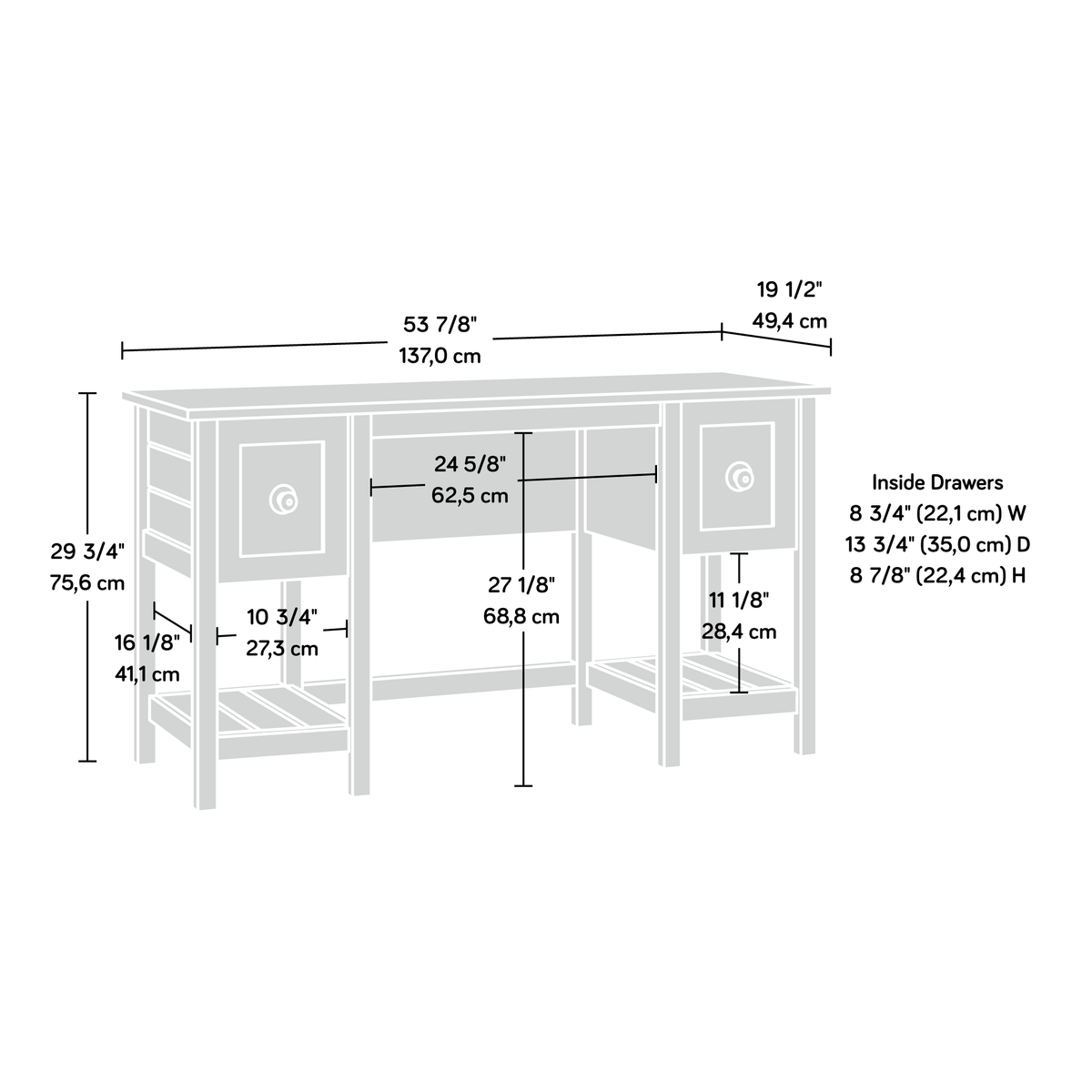 Rustic Cedar Desk B40998