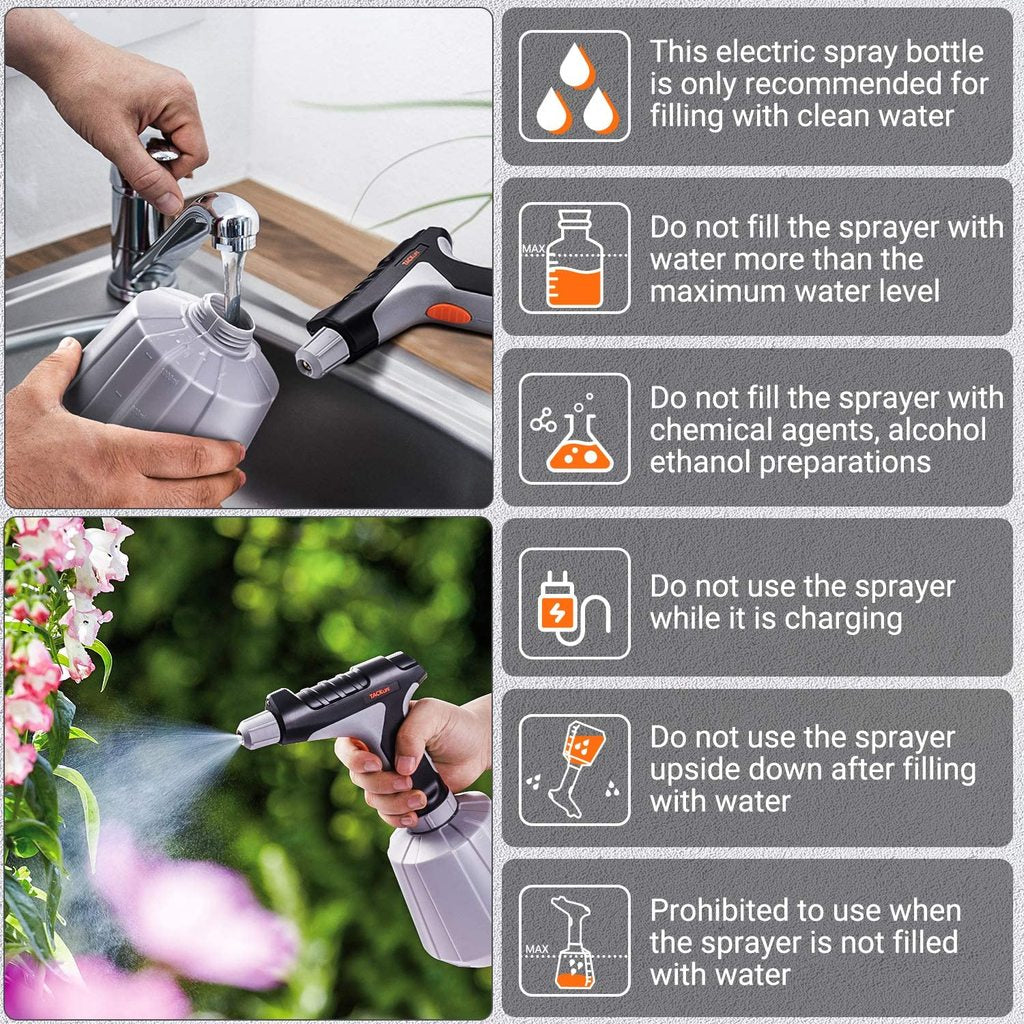 Electric Plant Spray Bottle with Adjustable Spout, 1Liter O402621