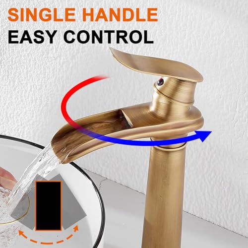 Oil Rubbed Bronze Waterfall Vessel Sink Faucet Y602
