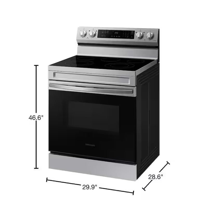 6.3 cu. ft. Smart Freestanding Electric Range with Rapid Boil and Self Clean in Stainless Steel L736606