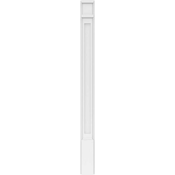 Flat Panel PVC Pilaster with Decorative Capital & Base (Pair) C7532