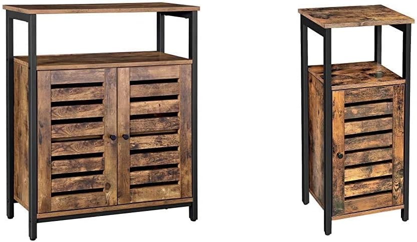 Rustic Brown Standing Storage Cabinet R5747