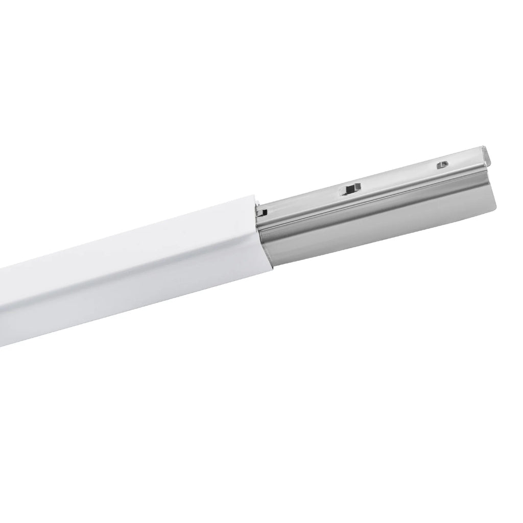 White Ceiling Mount Curtain Track Kit with Hooks U957499