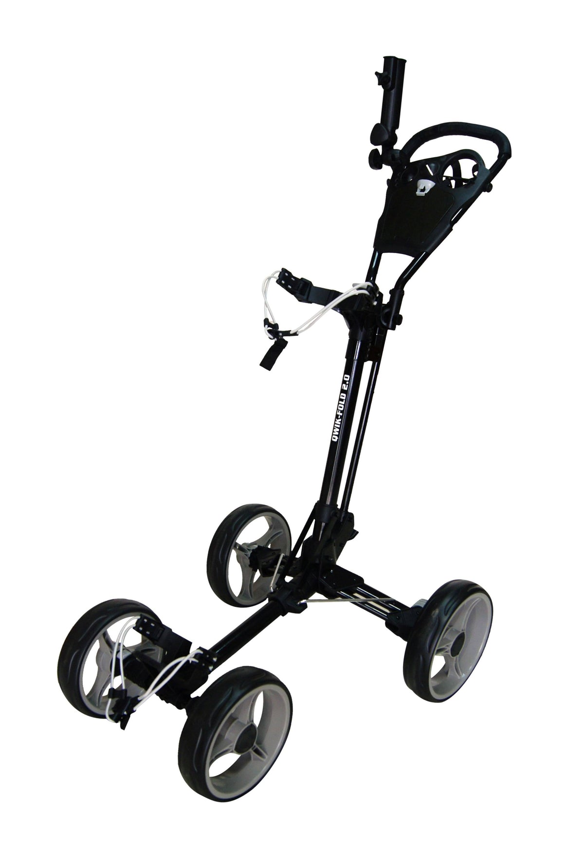 4 Wheel Folding Push Pull Golf Cart Black/Blue X517730