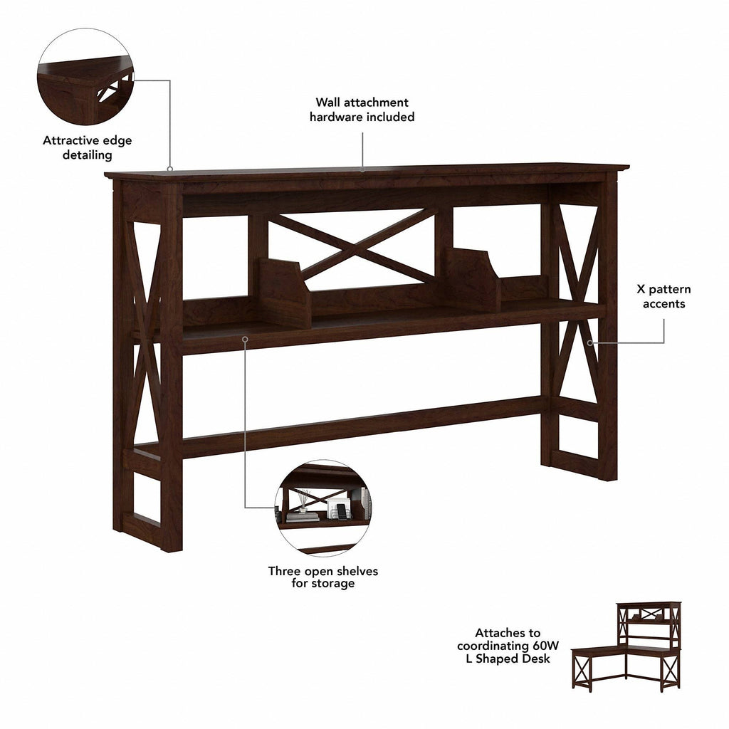 Dark Gray Hickory L Shaped Desk with Hutch and 2 Drawer Mobile File Cabinet F490885