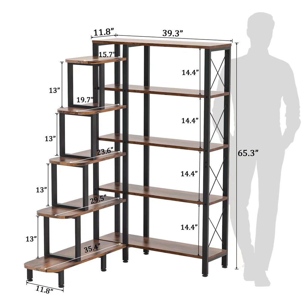 Large Reversible 5 Tier Corner Bookshelf B79810