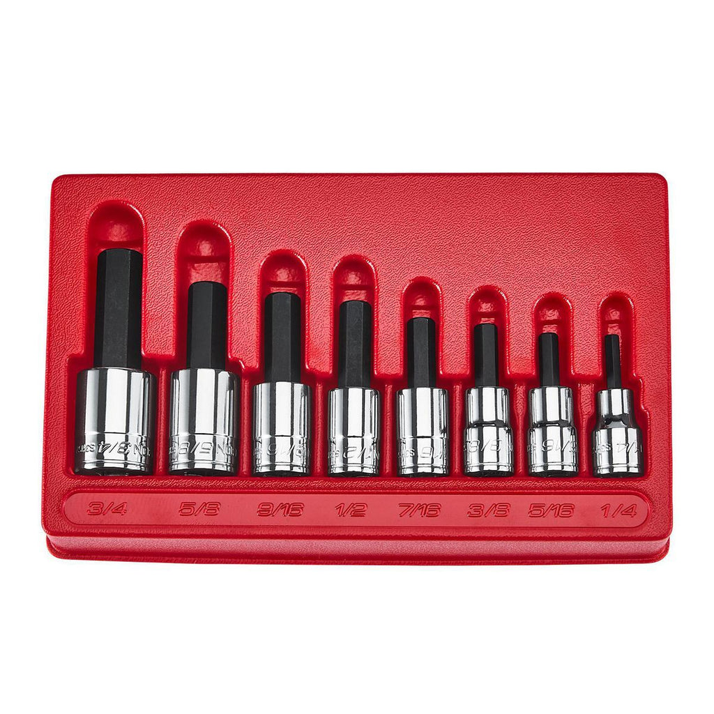 1/2 in. Drive SAE Hex-Bit Socket Set, 8-Piece J675985