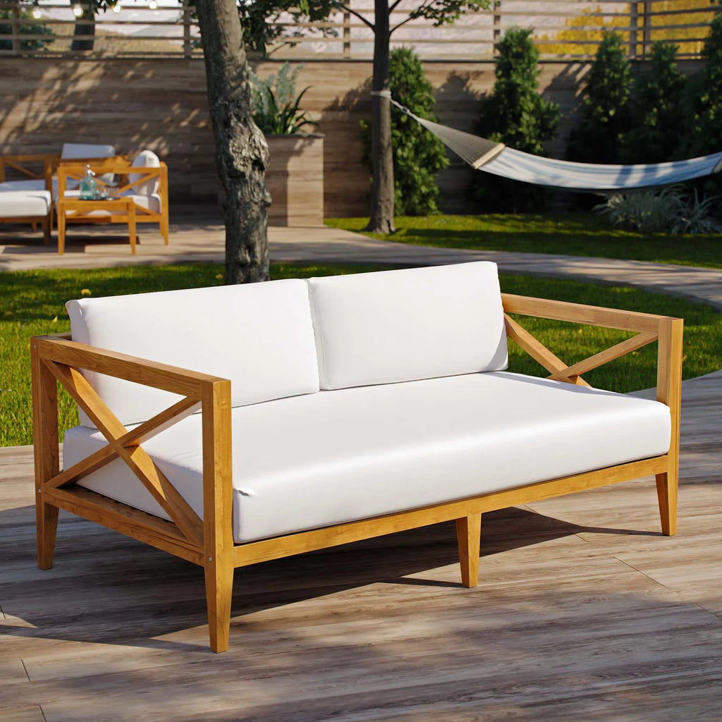 Natural White Wood Lounge Sofa L779301