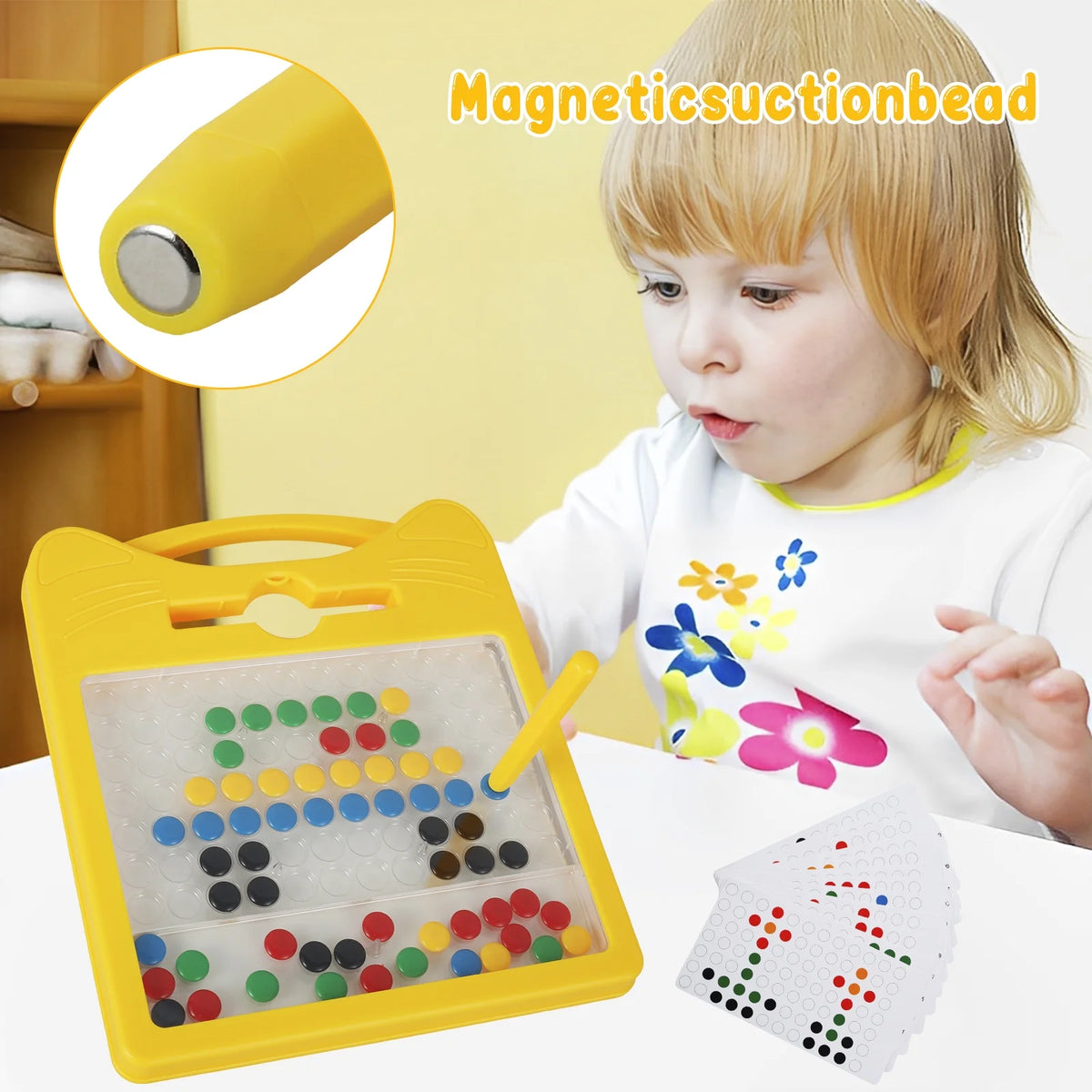Magnetic Drawing Board with Magnetic Pen and Cards P8074