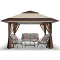 13x13 Grey Pop Up Gazebo with Wheeled Cover Bag M255305