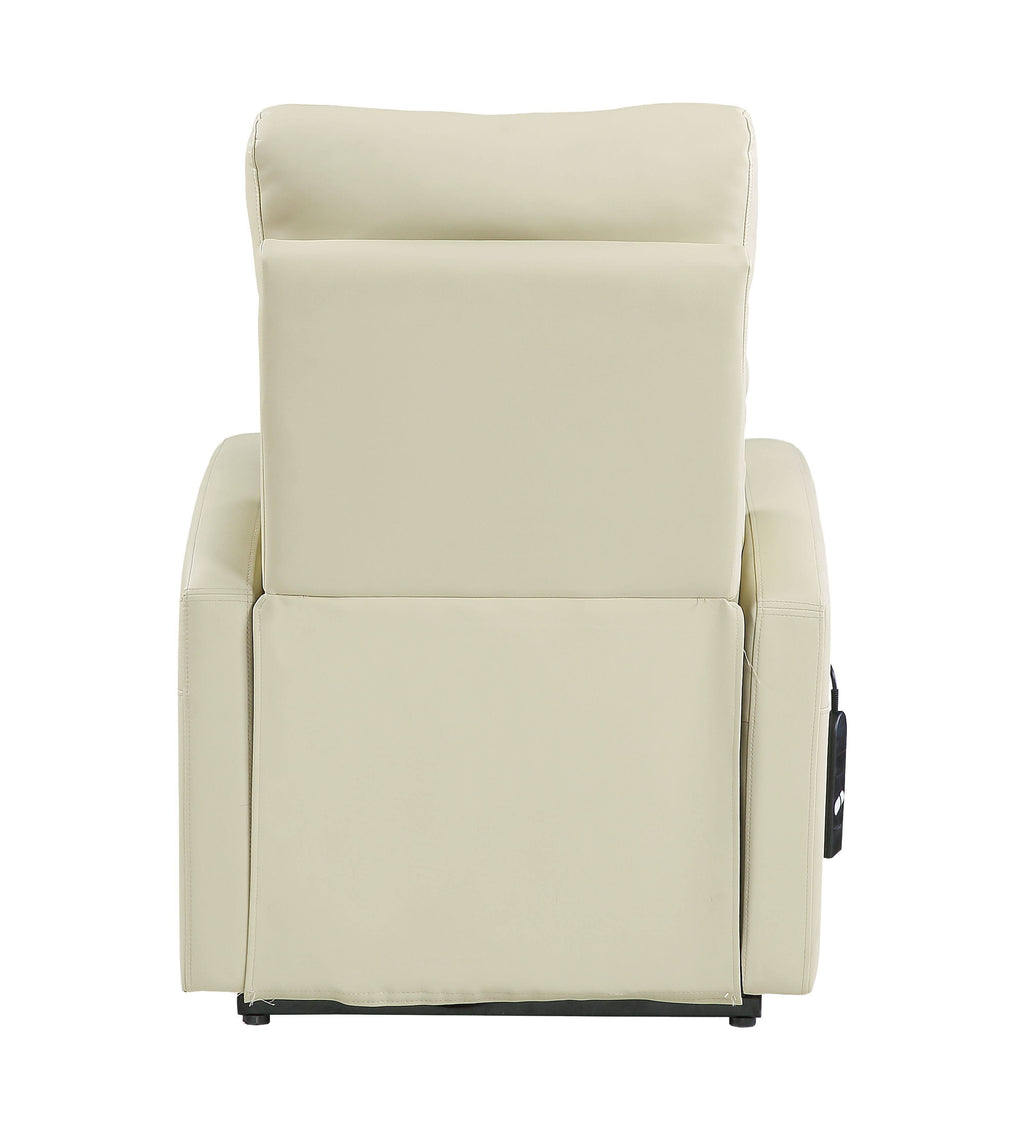Beige PU Power Lift Recliner Q72267