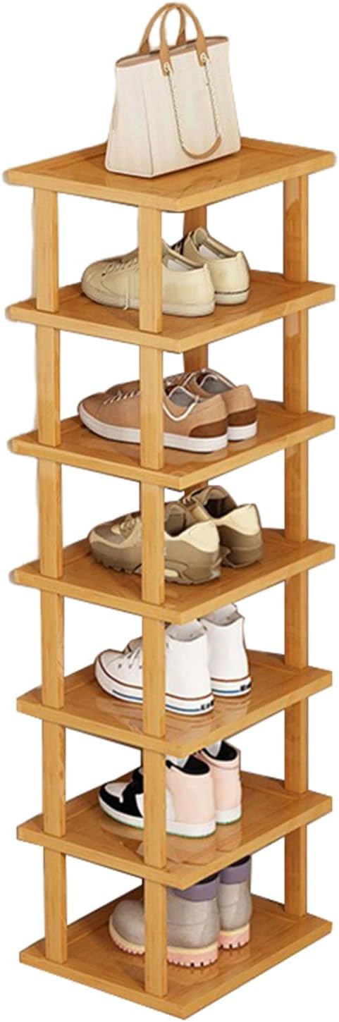 Bamboo 7-Tier Shoe Rack Storage Organizer Shelf Y232853