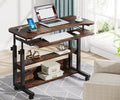 Mobile Height Adjustable Desk with Wireless Charging Station Q182130