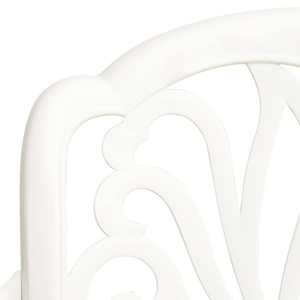 3 Piece Bistro Set Cast Aluminum White P57985