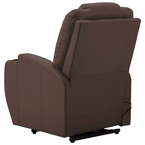 Black Faux Leather Electric Power Lift Massage Chair with 6-Point Vibration Massage X697052
