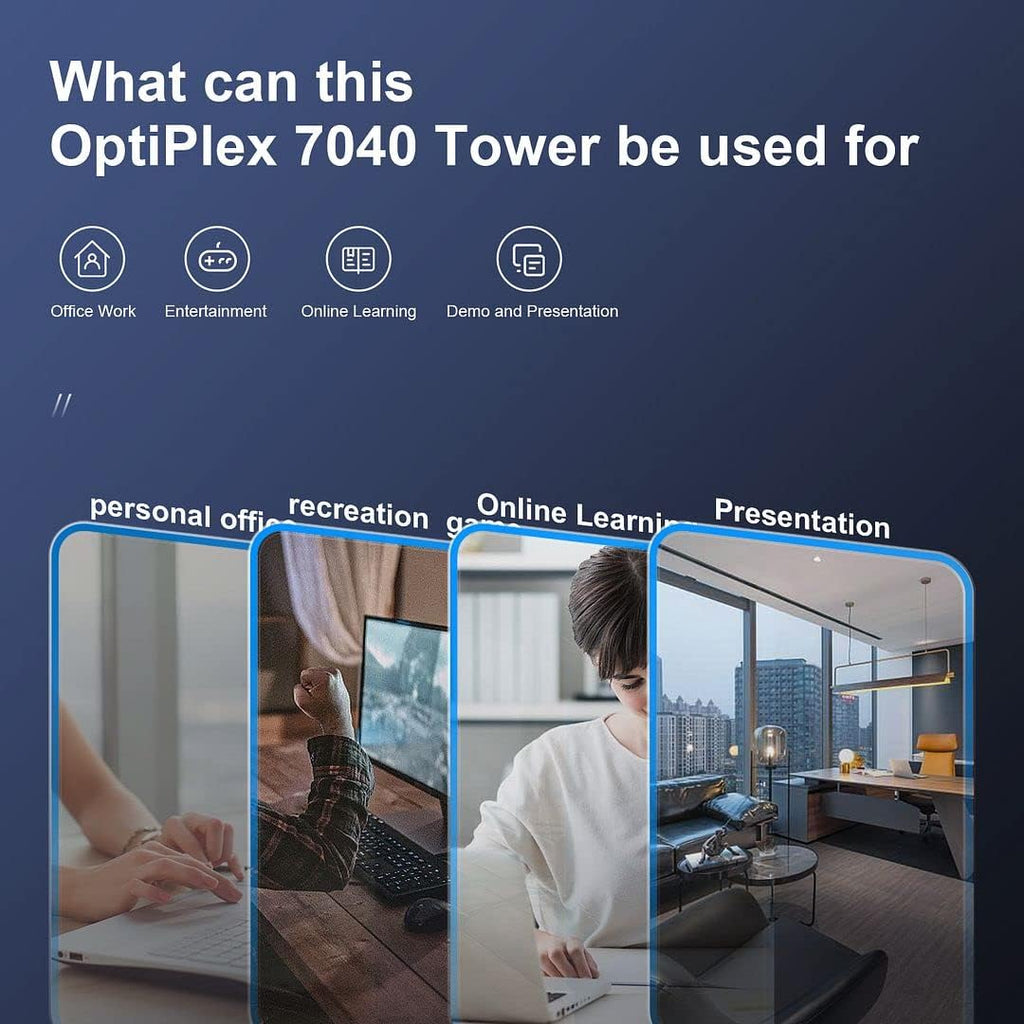 PC Tower Desktop Computer i5 6500 32GB DDR4 Ram 512GB M.2 NVMe SSD 1TB HDD Windows 10 Pro (Renewed) X5979