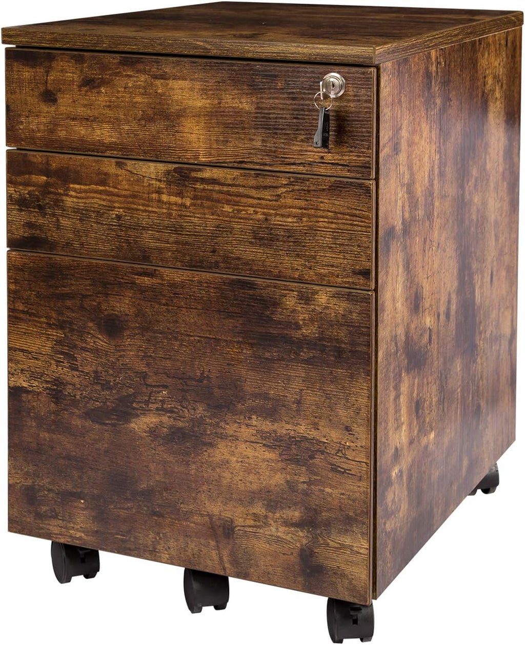 3 Drawer Wood Mobile File Cabinet D955