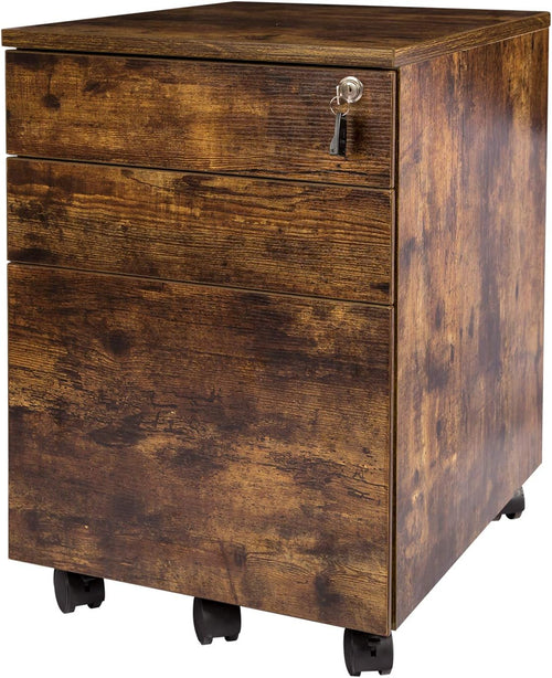 3 Drawer Wood Mobile File Cabinet D955
