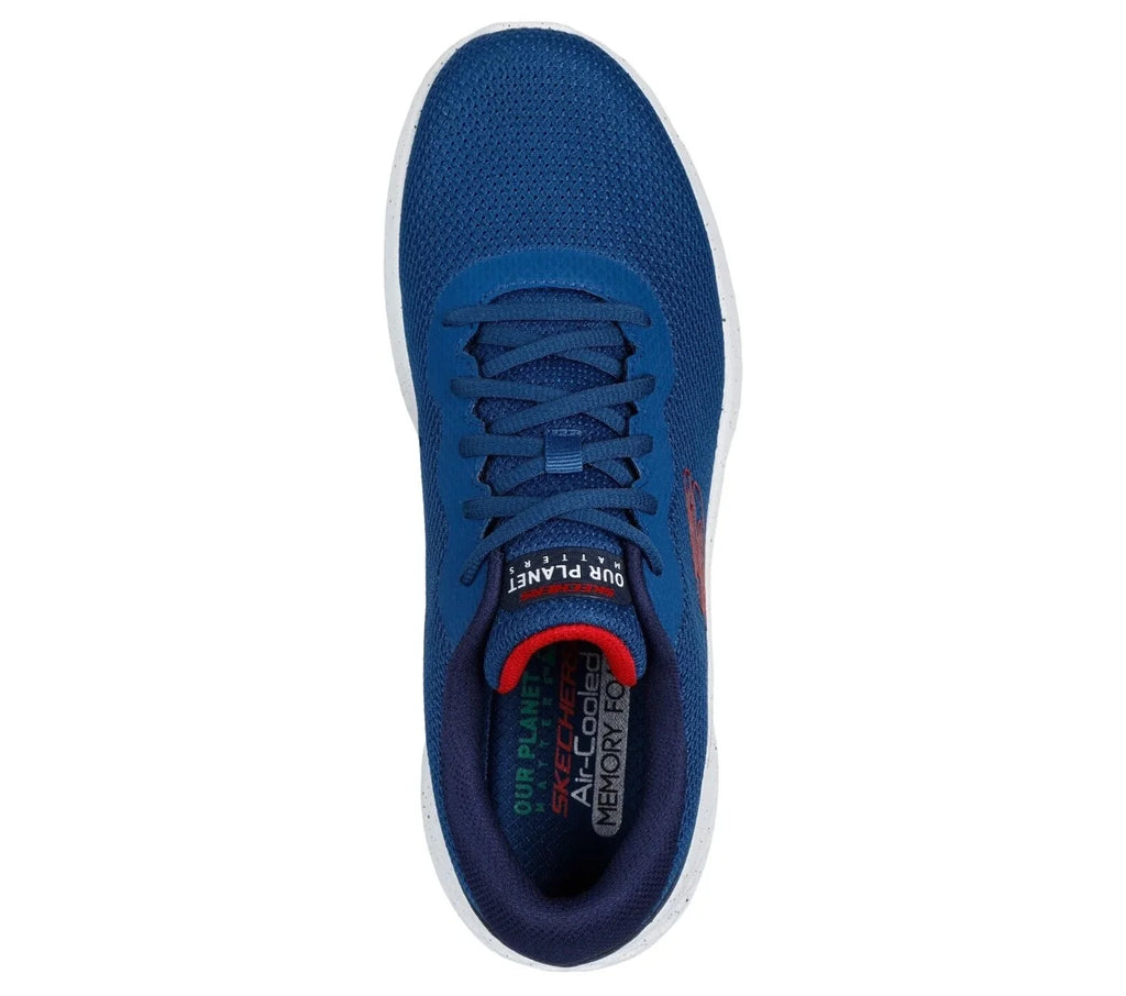 Blue White Memory Foam Men Shoes S9141